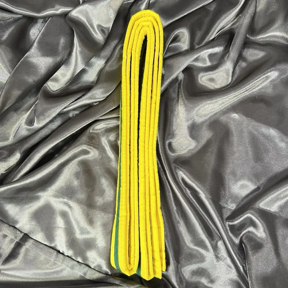 Best Sang Moosa Tae Kwon Do Martial Arts Belt Size 4 Yellow Green‎ Stripe Belt